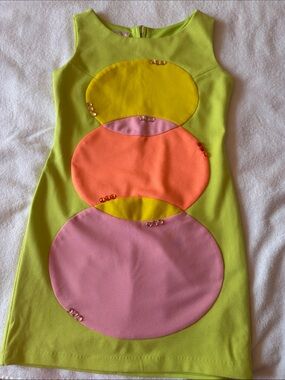 Biscotti Neon Lime Shift Dress